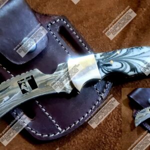Handmade Damascus Steel Hawkbill Folding Knife