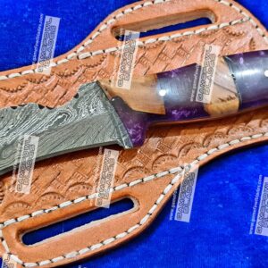 Damascus hunting knife