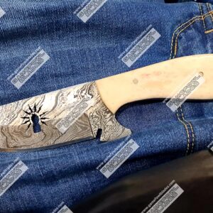 skinner knife with ibew fist